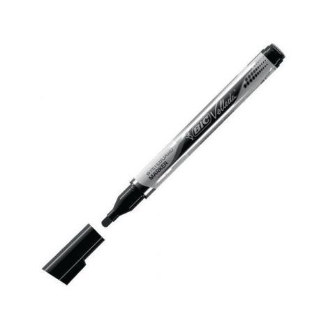 Markersuchościeralny Bic Velleda cienki 2.2mm, Czarny - 2